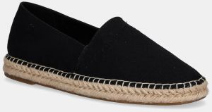Espadrilky Calvin Klein ESPADRILLE CV LOGO čierna farba, HM0HM01808