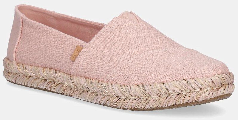 Espadrilky Toms TWO TONE SLUB ružová farba, 10021943