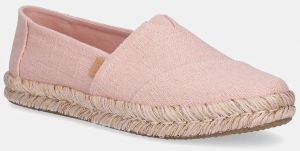 Espadrilky Toms TWO TONE SLUB ružová farba, 10021943