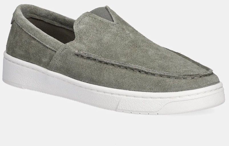 Semišové tenisky Toms Lite 2.0 Loafer šedá farba, 10019565