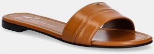 Kožené šľapky Giuseppe Zanotti Baddy hnedá farba, E500060.004