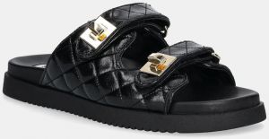 Kožené šľapky Steve Madden Schmona-CN čierna farba, SM11003714