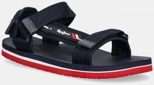Sandále Pepe Jeans WEST SPORT tmavomodrá farba, PMS70161
