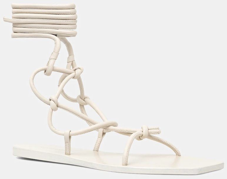 Kožené sandále Rick Owens Lilies Penta béžová farba, LI01E4808