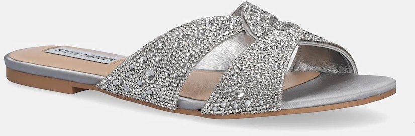 Šľapky Steve Madden Musa strieborná farba, SM11003835