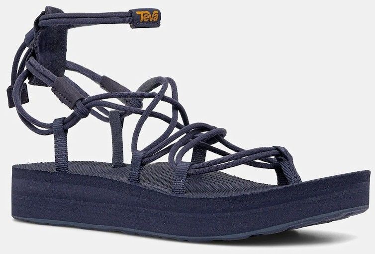 Sandále Teva Midform Infinity tmavomodrá farba, na platforme, 1127890