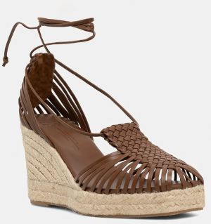 Kožené espadrilky Weekend Max Mara QUIRINO hnedá farba, na kline, 2515521115600