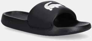 Šľapky Lacoste SERVE SLIDE 1.0 čierna farba, na platforme, 49CFA0022