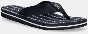 Šľapky Tommy Hilfiger TH CHAIN PRINT BEACH SANDAL tmavomodrá farba, na plochom podpätku, FW0FW08514