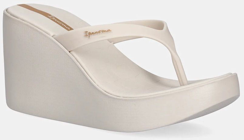 Šľapky Ipanema HIGH FASHION béžová farba, na kline, 83626-BD952
