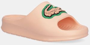 Šľapky Lacoste SERVE SLIDE 2.0 oranžová farba, na platforme, 49CFA0027