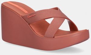 Šľapky Ipanema HIGH FASHION oranžová farba, na kline, 83646-BD678