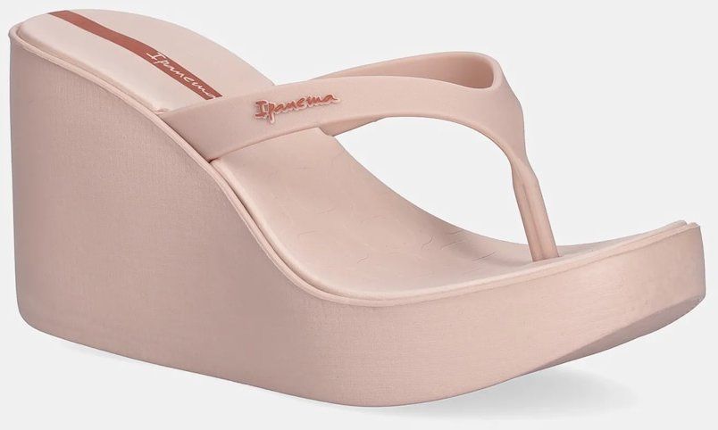 Šľapky Ipanema HIGH FASHION ružová farba, na kline, 83626-BD941