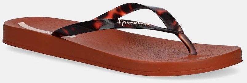 Šľapky Ipanema ANAT CONNECT hnedá farba, na plochom podpätku, 83648-AJ406