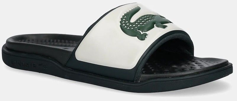 Šľapky Lacoste SERVE SLIDE DUAL zelená farba, 49CMA0040