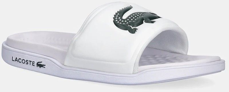 Šľapky Lacoste SERVE SLIDE DUAL biela farba, 49CFA0041