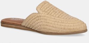 Šľapky Toms RAFFIA béžová farba, 10022007