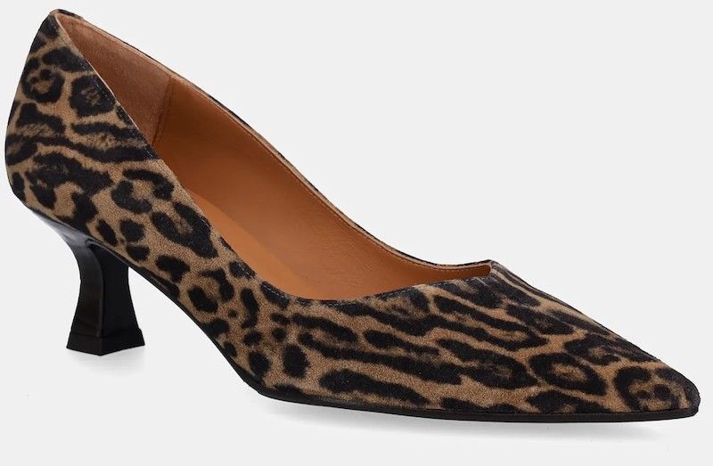 Semišové lodičky Billi Bi Leopardo hnedá farba, A8087