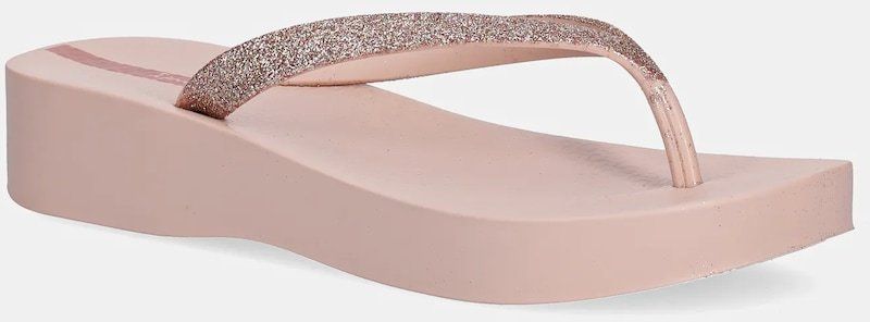 Šľapky Ipanema MESH CHIC PL ružová farba, na kline, 83386-BD733