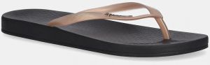 Šľapky Ipanema ANATOMICA TA čierna farba, na plochom podpätku, 81030-BC706