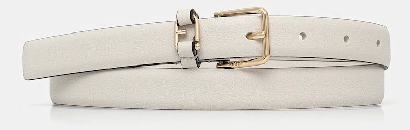 Kožený opasok Furla biela farba, WC00099.BX2045.1704S1007