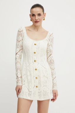 Šaty Twinset béžová farba, mini, priliehavé, 251TS2270