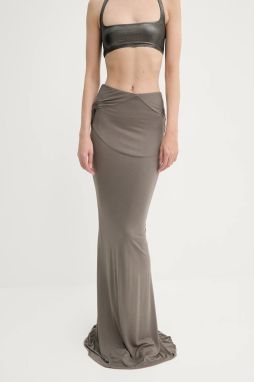 Sukňa Rick Owens Lilies zelená farba, maxi, puzdrová, LI01E4312RV