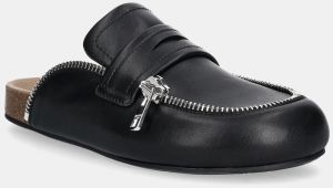 Kožené šľapky JW Anderson Biker Loafer čierna farba, LF0071 LA0268 999