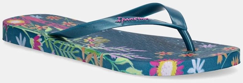 Šľapky Ipanema VERAO TROPIC zelená farba, na plochom podpätku, 27197-BB266