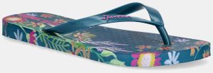 Šľapky Ipanema VERAO TROPIC zelená farba, na plochom podpätku, 27197-BB266