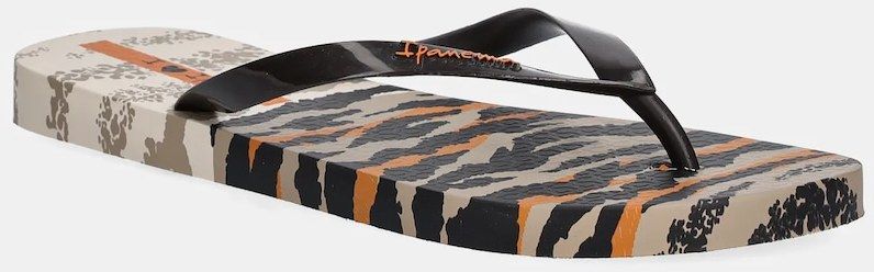 Šľapky Ipanema ANIMAL PRINT béžová farba, na plochom podpätku, 83617-AY382
