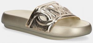 Kožené šľapky MICHAEL Michael Kors Splash zlatá farba, 40R5SPFA1M.740