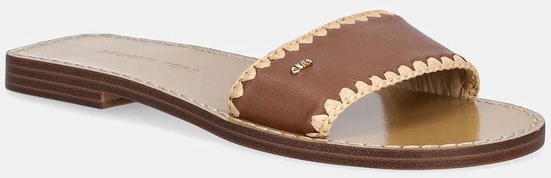 Šľapky MICHAEL Michael Kors Drea hnedá farba, 40S5DRFS3L.230