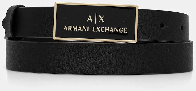 Kožený opasok Armani Exchange čierna farba, XW000967 AF13853
