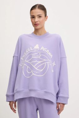 Mikina JOYINME Kind Precel Asana fialová farba, s potlačou, Kind Precel Asana