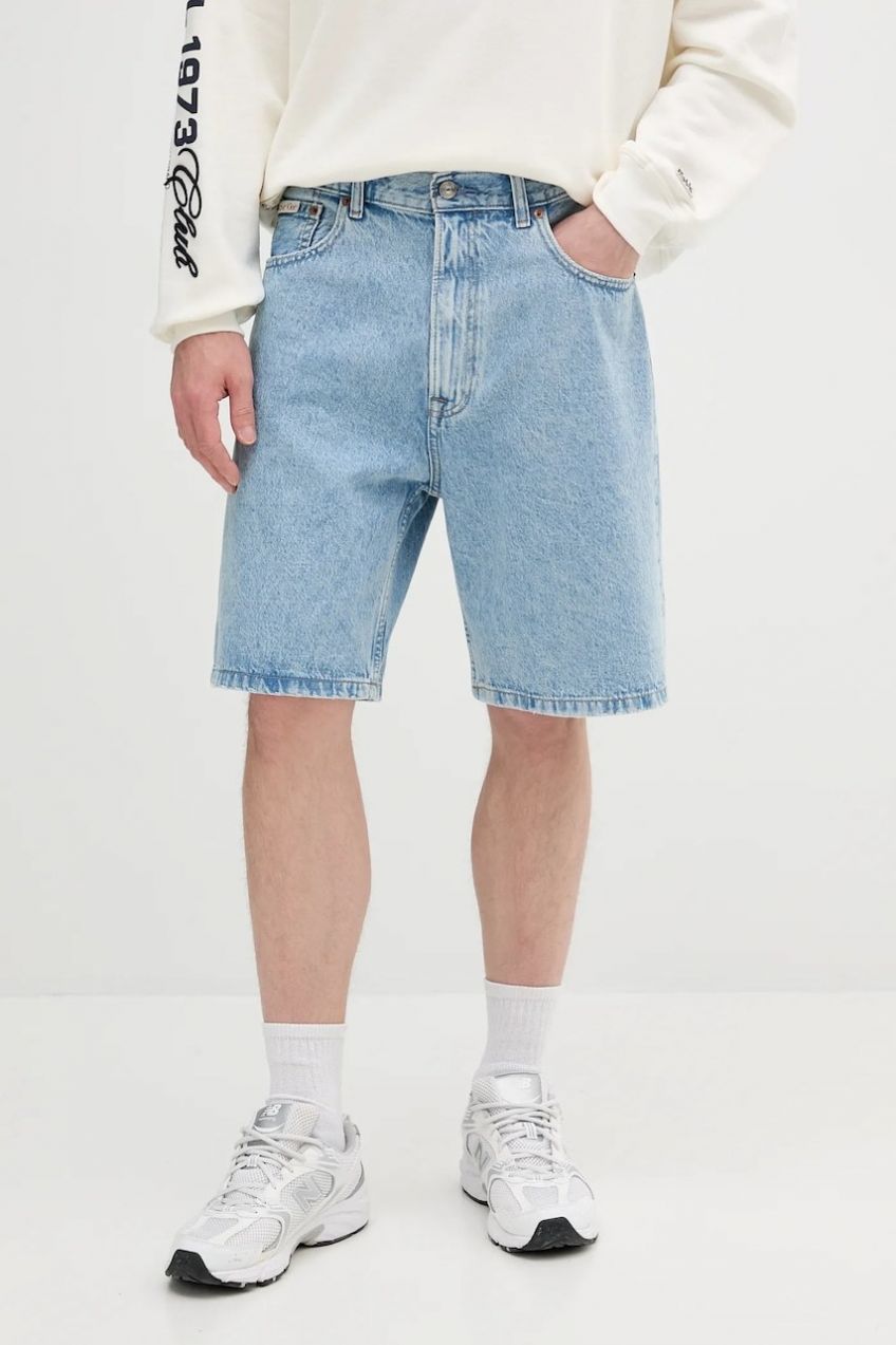 Rifľové krátke nohavice Calvin Klein Jeans LV04RB930G