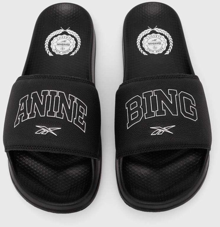 Kožené šľapky Reebok LTD Classic Slide dámske, čierna farba, RMIC002C99LEA0011001