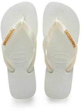 Šľapky Havaianas LOGO biela farba, 4127244.0001