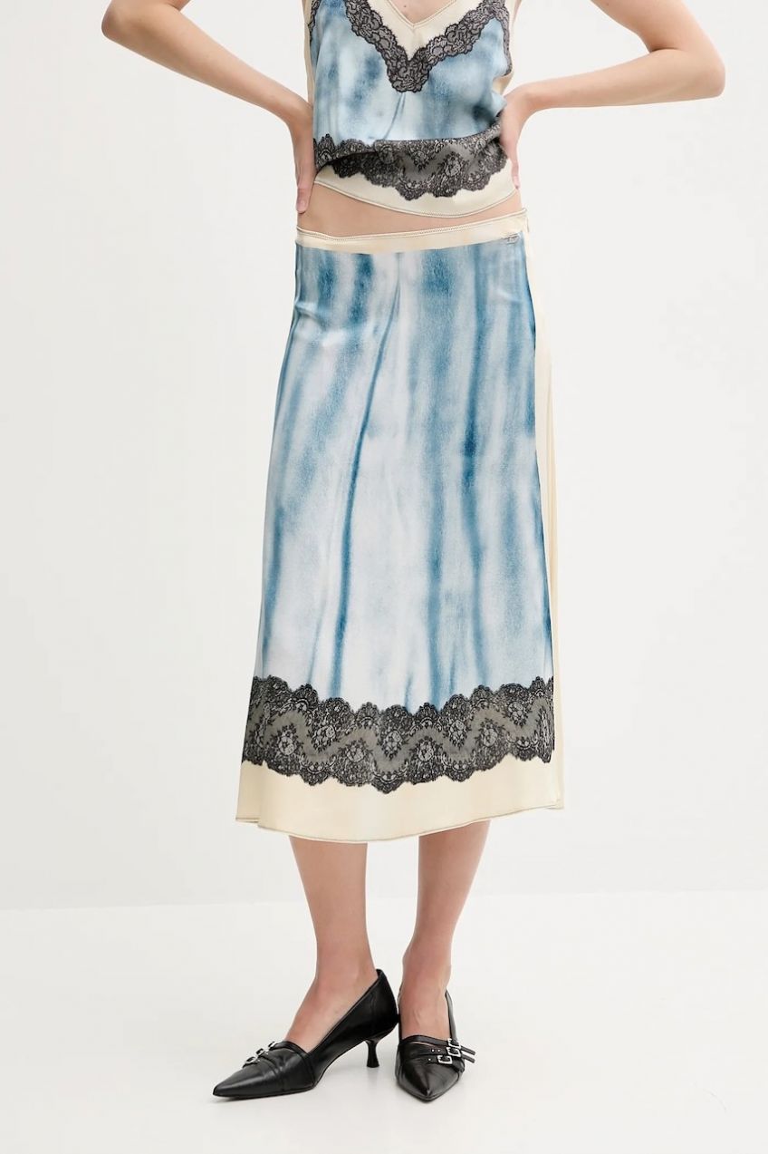 Sukňa Diesel O-NEIRIC SKIRT midi, rovný strih, A16750.0IKAS