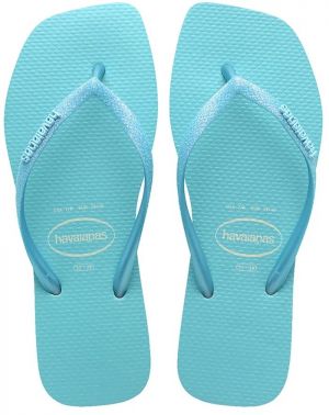 Šľapky Havaianas SLIM SQUARE GLITTER tyrkysová farba, 4148927.8747