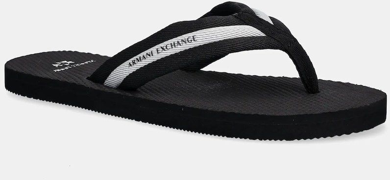 Šľapky Armani Exchange čierna farba, XUQ006 XV962 N814