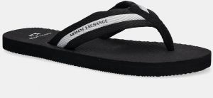 Šľapky Armani Exchange čierna farba, XUQ006 XV962 N814