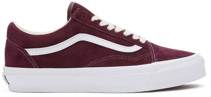Semišové tenisky Vans Premium Standards Old Skool 36 bordová farba, VN000CNG4QU1