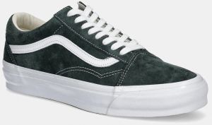 Semišové tenisky Vans Premium Classics LX Old Skool zelená farba, VN000CXUPRM1