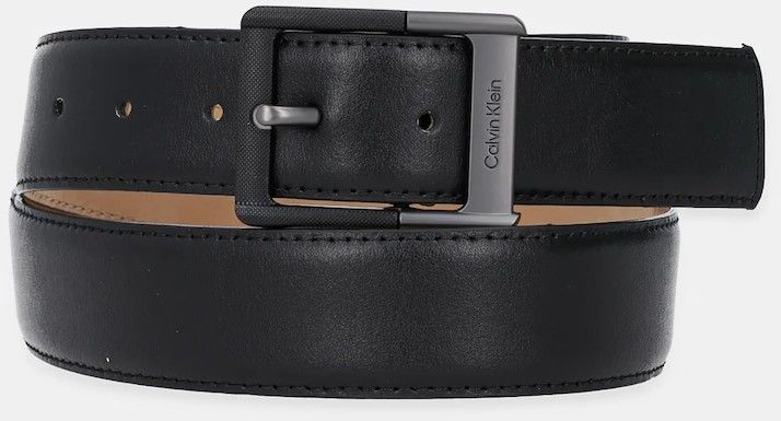 Kožený opasok Calvin Klein čierna farba, LV04D7012G