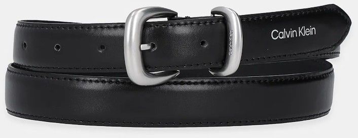 Kožený opasok Calvin Klein čierna farba, LV04K7012G