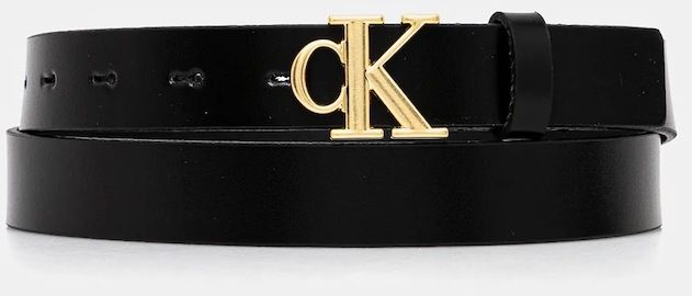 Kožený opasok Calvin Klein čierna farba, LV04K7017G