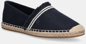 Espadrilky Tommy Hilfiger FRINGE CANVAS CLOSED ESPADRILLE tmavomodrá farba, FW0FW08881
