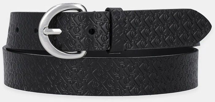 Kožený opasok Calvin Klein čierna farba, LV04K7019G