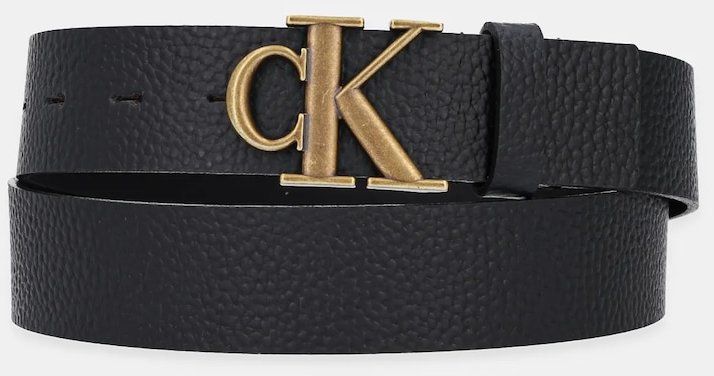 Kožený opasok Calvin Klein čierna farba, LV04G7025G